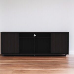 59" Black Open shelving TV Stand