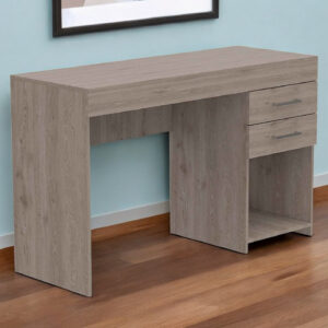 47" Light Gray Computer Desk With Two Drawers