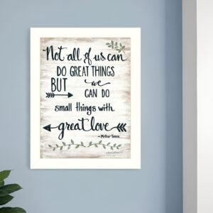 Great Love  White Framed Print Wall Art
