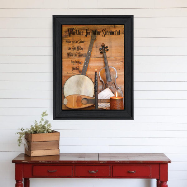 Music  Black Framed Print Wall Art