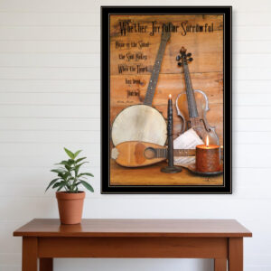 Music  Black Framed Print Wall Art