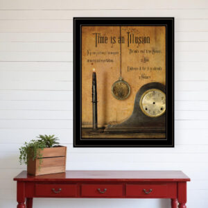 Time is an Illusion  Black Framed Print Wall Art