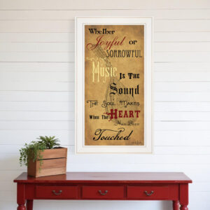 Sound of the Soul  White Framed Print Wall Art
