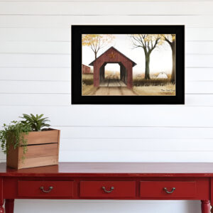 Bucks County Bridge Black Framed Print Wall Art