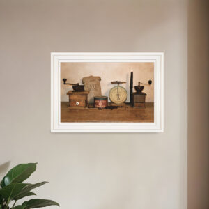 The Daily Grind  White Framed Print Wall Art