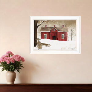 New Fallen Snow  White Framed Print Wall Art