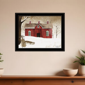 New Fallen Snow  Black Framed Print Wall Art
