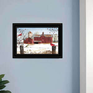 Winter Days Black Framed Print Wall Art