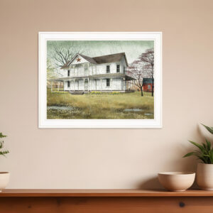 April Showers  White Framed Print Wall Art