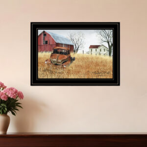 Granddads Old Truck  Black Framed Print Wall Art