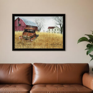 Granddads Old Truck  Black Framed Print Wall Art