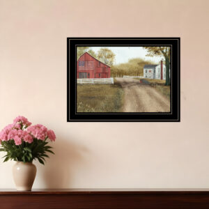 Summer in the Country  Black Framed Print Wall Art