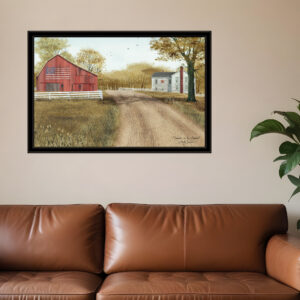 Summer In The Country  Black Framed Print Wall Art