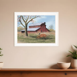 Summers End  White Framed Print Wall Art