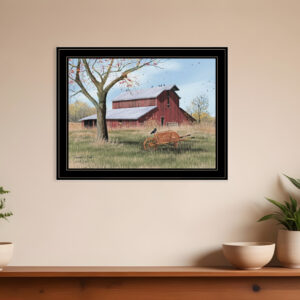 Summers End  Black Framed Print Wall Art