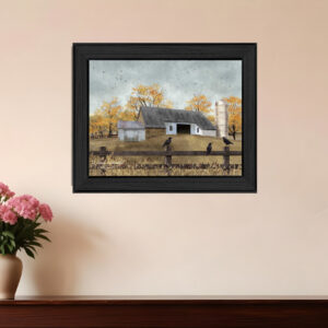 A Casual Conversation  Black Framed Print Wall Art