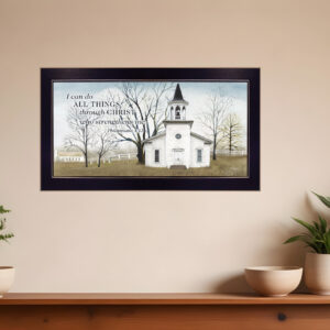I Can Do All Things  Black Framed Print Wall Art