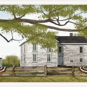 Sweet Summertime House  White Framed Print Wall Art