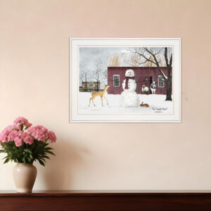 The Friendly Beasts  White Framed Print Wall Art
