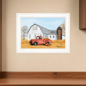 Pumpkin Harvest  White Framed Print Kitchen Wall Art