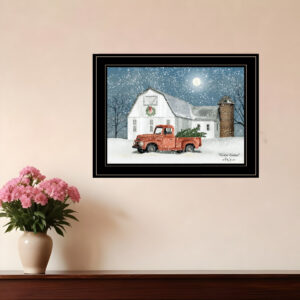 Wintry Weather  Black Framed Print Wall Art