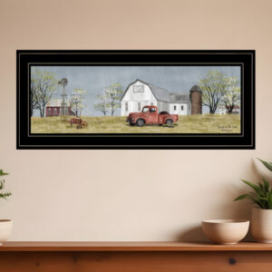 Spring On The Farm  Black Framed Print Wall Art