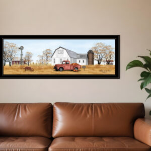 Spring On The Farm  Black Framed Print Wall Art