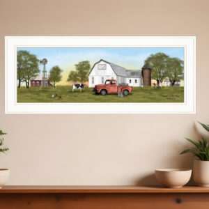 Summer on the Farm  White Framed Print Wall Art