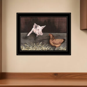 Bacon and Eggs  Black Framed Print Wall Art