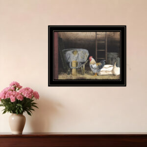 Chicken Feed  Black Framed Print Wall Art