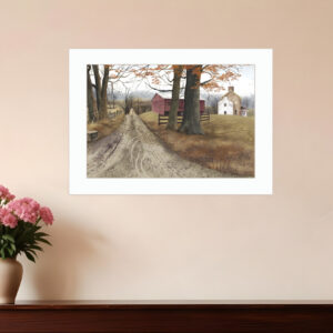 The Road Home  White Framed Print Wall Art