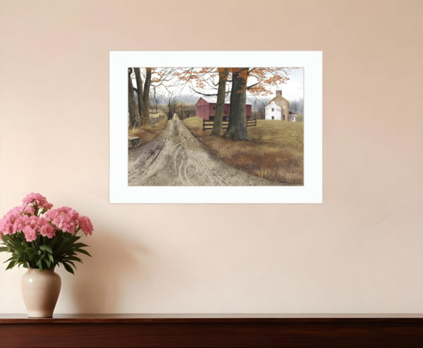 The Road Home  White Framed Print Wall Art