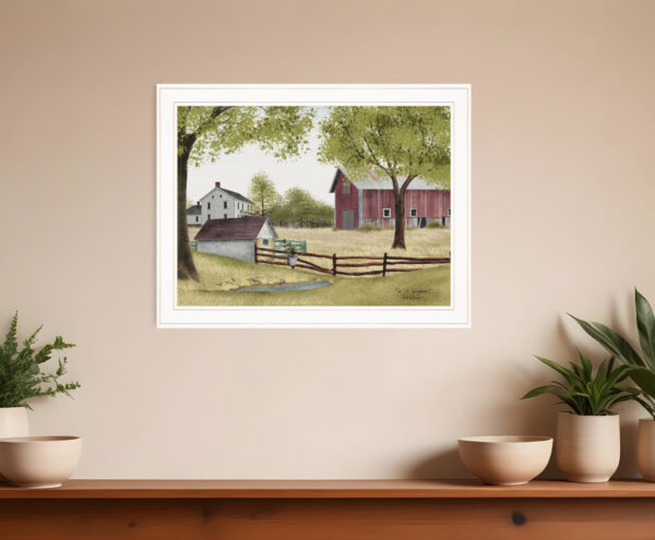 The Old Spring House  White Framed Print Wall Art