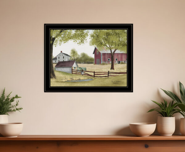 The Old Spring House  Black Framed Print Wall Art