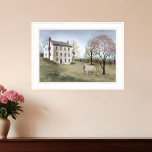 Spring at White House Farm  White Framed Print Wall Art