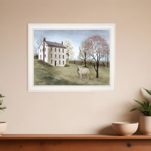 Spring At White House Farm  White Framed Print Wall Art