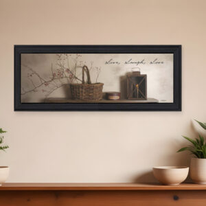 Live Laugh and Love  Black Framed Print Wall Art