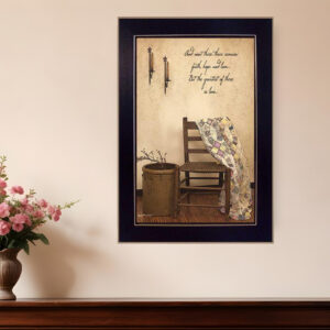 These Three Remain  Black Framed Print Wall Art