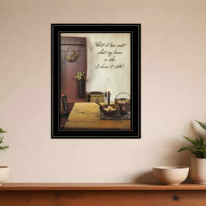 What I love Most  Black Framed Print Kitchen Wall Art