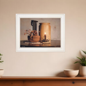 Bittersweet Basket  White Framed Print Wall Art
