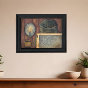 Tin Sconce Black Framed Print Wall Art