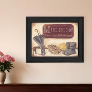 Muddy Shoes Black Framed Print Wall Art