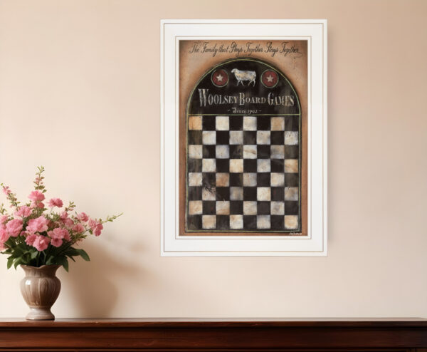 Woolsey Board Game  White Framed Print Wall Art