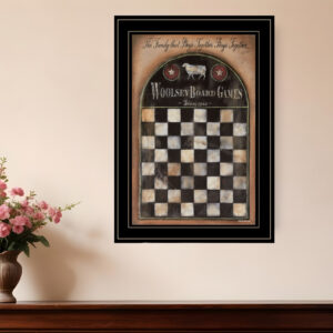Woolsey Board Game  Black Framed Print Wall Art