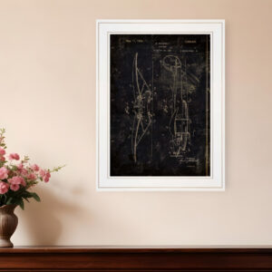 Airplane Patent II  White Framed Print Wall Art