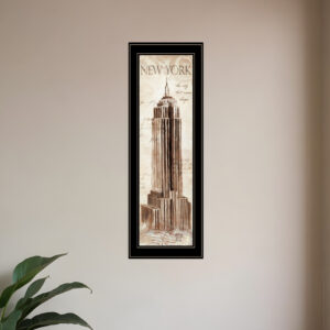 New York Panel  Black Framed Print Wall Art
