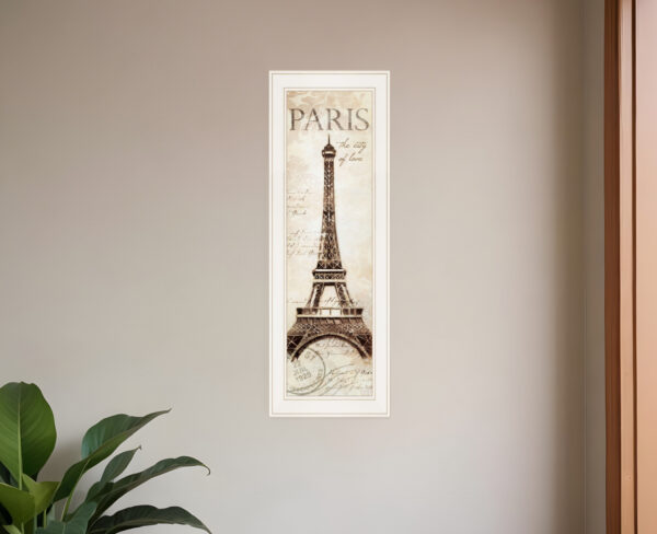 Paris Panel  White Framed Print Wall Art