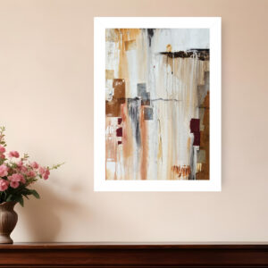 Falling Blocks  White Framed Print Wall Art