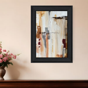 Falling Blocks  Black Framed Print Wall Art