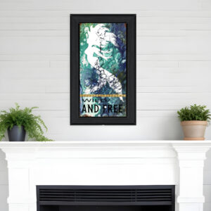 Wild and Free  Black Framed Print Wall Art